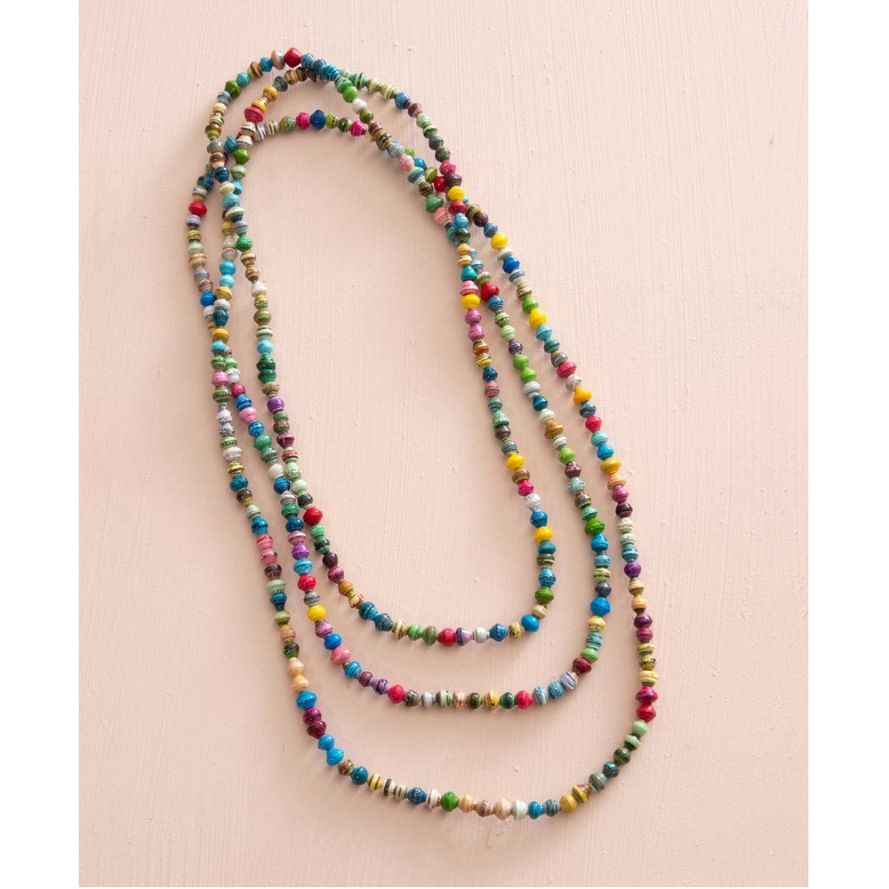 Noonday Collection Dainty Paper Bead Necklace
